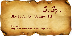 Skultéty Szigfrid névjegykártya